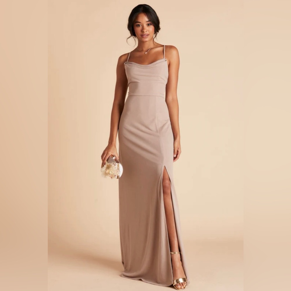 Birdy Grey Ashe Crepe Bridesmaid dress in Taupe
